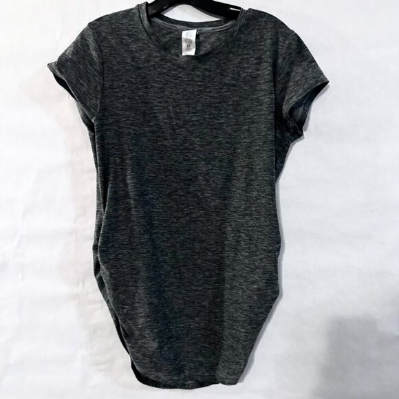 New Balance Gray Tee Running Shirt Rash Guard Size Large EUC - Picture 2 of 6